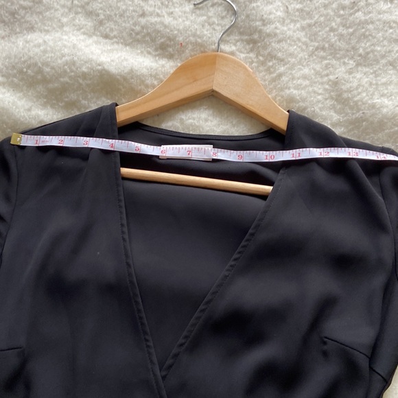Aritzia Babaton Sz XXS Theo Midi Black Wrap Dress - Picture 9 of 12